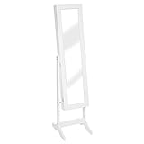 Atmosphera - Armoire à bijoux verre - blanc - 37-2x145 cm