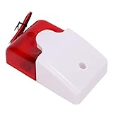 Sonew Dispositif D'avertissement de Sécurité Résistant aux Chocs D'alarme Sonore et Lumineuse de Lumière Stroboscopique Rouge Sirène Clignotante pour L'hôpital Scolaire D'intersection de Chantier(24V)