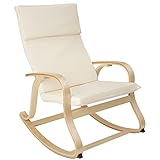 TecTake Fauteuil à Bascule Roca Fauteuil de détente diverses Couleurs (Beige)