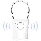 HERCHR Alarme de Porte et Fenêtre,Alarme de poignée de Porte, Capteur de portefenêtre, de Porte Alarme Anti-vol Vibration, Alarme Maison sans Fil Alarme Antivol pour Poignée de Porte, 120dB