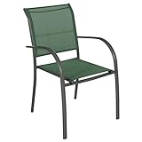 Hespéride - Fauteuil de Jardin empilable Piazza Vert Olive & Graphite