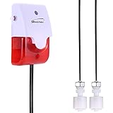 Détection de niveau d'eau haut/bas, alarme stroboscopique rouge de 120 dB, capteur de niveau d'eau (volume réglable), câble de sonde de 5 m, peut détecter le débordement et le manque d'eau