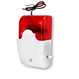 Sonew Voyant D'avertissement de Sécurité, Alarme Sonore et Clignotante Rouge Résistant aux Chocs, Sirène 110dB et Clignotant 150 Fois/Min, Volume Réglable(12V)