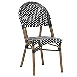 Chaise de Jardin Style bistrot Parisien Opera - Motif Points Noirs et Blancs