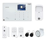 Alarme Maison DadVu DV-1A3G V3, modèle 2022, Hybride 99 Zones sans Fil et 3 filaires, combinateur telephonique 4G, App DadVu