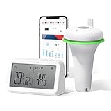 INKBIRD Combinaison Thermomètre Piscine WiFi, Thermomètre Piscine sans Fil Radio Flottant et IBS-M2 Passerelle WiFi, Contrôle App, Alarme Notification