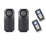 Lancoon Alarme Vélo, Antivol pour Véhicules Moto Moto avec Télécommande, 113 DB Super Fort (Pack De 2)