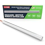 FIATLUX Bougie Poêle à Granulé Edilkamin/Bestove/Nordica Extraflame - Bougie Allumage 155mm - 280W - Filetage 3/8 - Pièce d'origine - Clips de connexion inclus - FL-0005