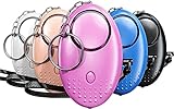 Alarme personnelle d'urgence [5 Pack], Qoosea Scream Safesound Alarme de sécurité 140dB LED Lampe de Poche pour Enfants / Femmes / Personnes âgées étudiant