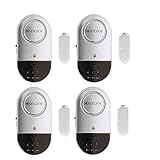 Alarme de fenêtre, 4 paquets Alarmes de porte et de fenêtre Fenêtre de porte de sécurité Fenêtre anti-intrusion avec LOUD 120 DB Siren - Bricolage Facile à installer