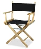 ArredaSi Regista P Chaise metteur en scène en bois teinté naturel et tissu noir