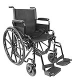 PEPE - Fauteuil Roulant Autopropulsé, Fauteuil Roulant Pliable, Chaise Roulante Handicapé, Fauteuil Roulant Acier, Fauteuil Personne Âgée, Fauteuil Roulant Adulte, Fauteuil Roulant Confort