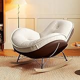 DSEWTEZXI Moderne Intérieur Chambre à Coucher Fauteuil à Bascule rembourré,Extérieur Confort Fauteuil à Bascule Jardin,Gravité zéro Camping canapé Chaise,Chaise Ergonomique.