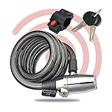 BEEPER - Antivol câble avec Alarme 110 DB - 120 cm avec Support AN-CAT120